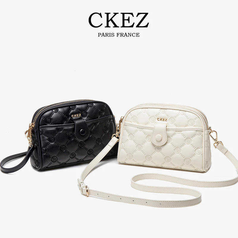 CKEZ/上新秋冬新款2025字母港风多层款斜挎包女式小包网红单肩包