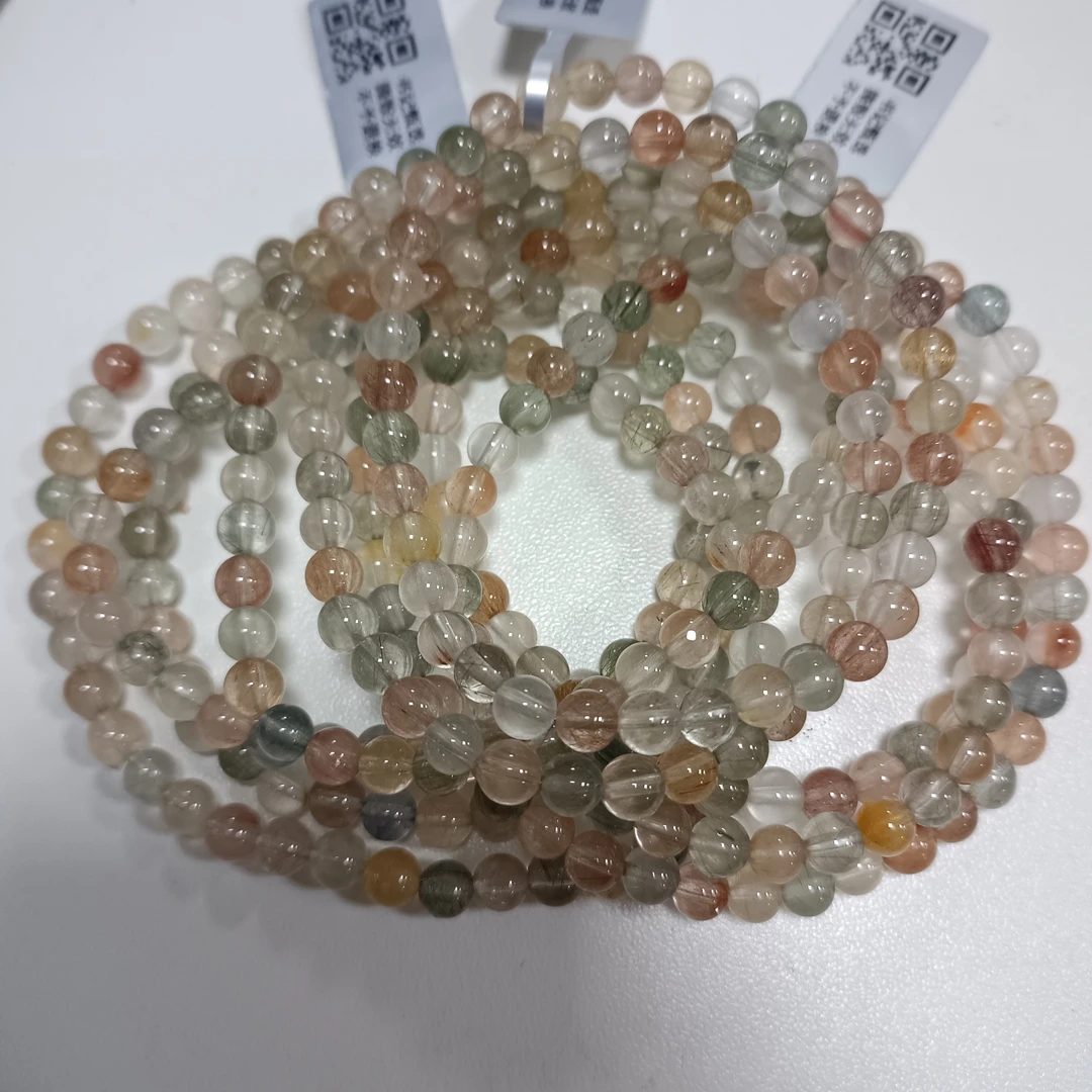 【晶雅颂】天然彩兔毛三圈 约5mm 多样性发一 1119BB