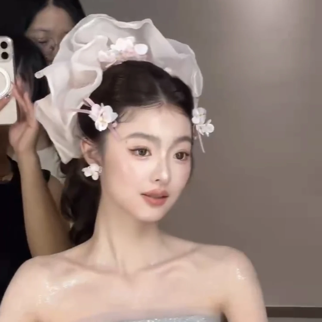 发带结婚可爱白色泡沫卷发器欧若智性风ins风欧若精灵风韩系婚礼