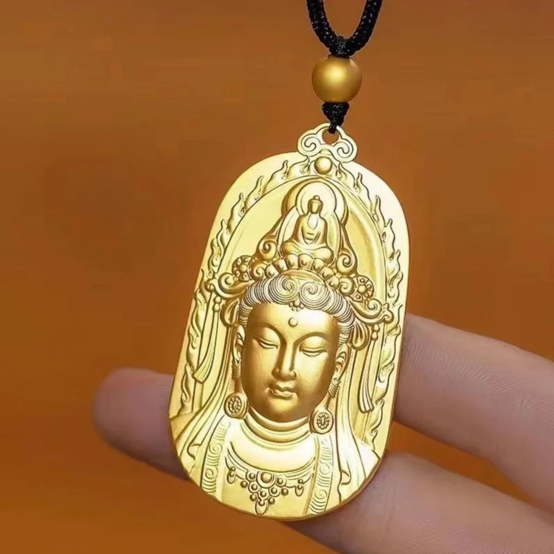 合金吊坠 【高定】精工款古法度母观音吊坠