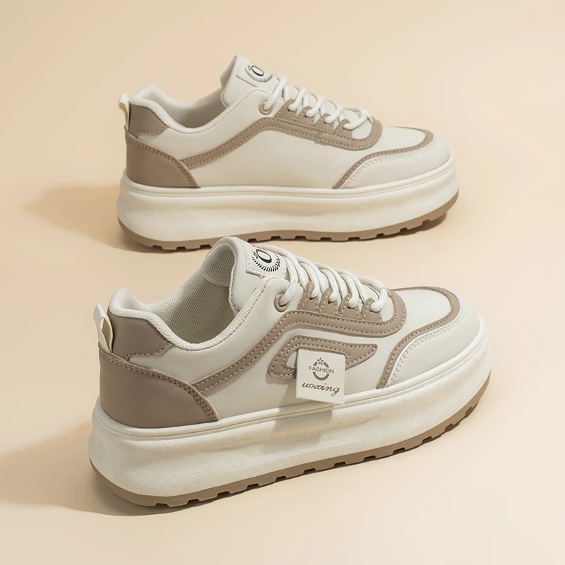 2025春季女鞋新款透气小白鞋女ins韩版百搭厚底运动休闲板鞋潮鞋