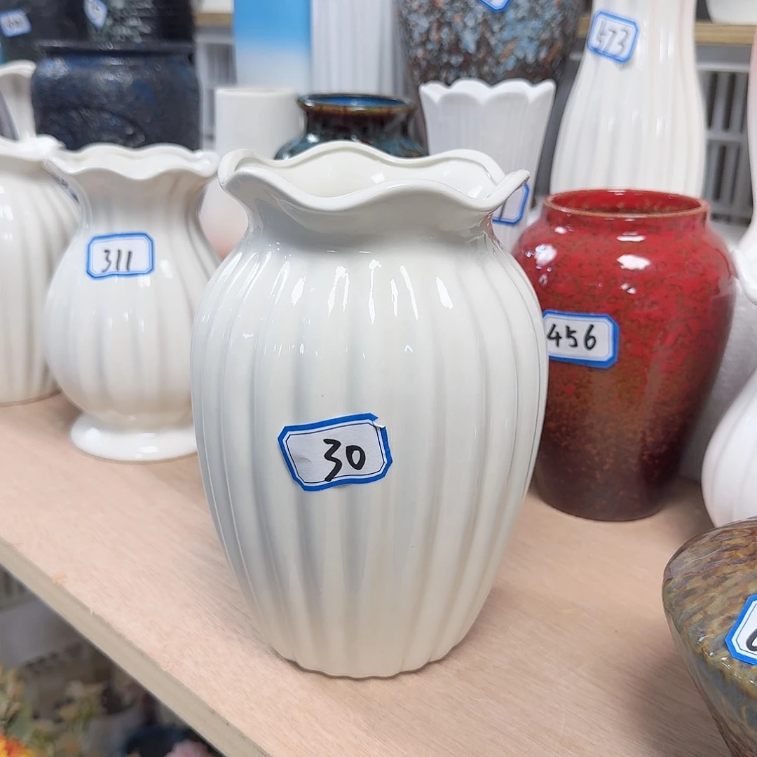 瓶30号白色陶瓷高19.5厘米一个