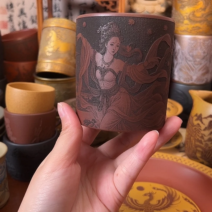 茶杯紫砂宜兴紫砂茶杯正品