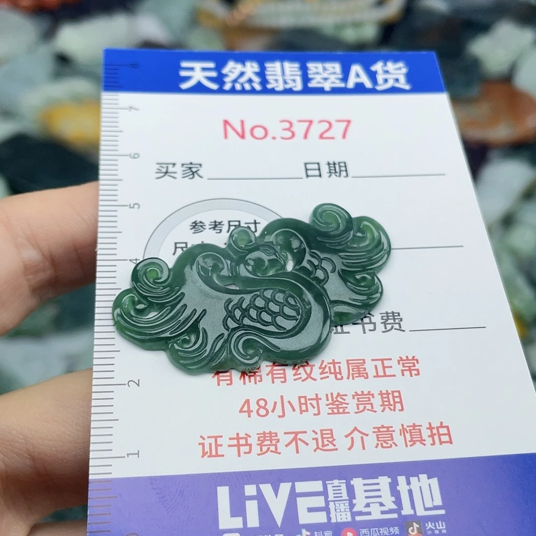 未镶嵌挂件翡翠3727