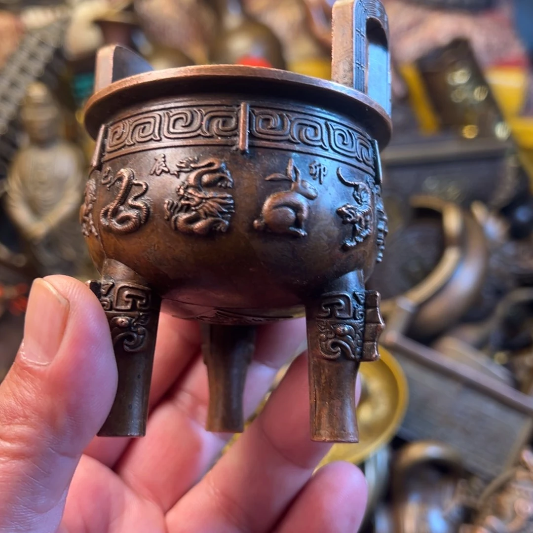 茶壶香炉铜器摆件