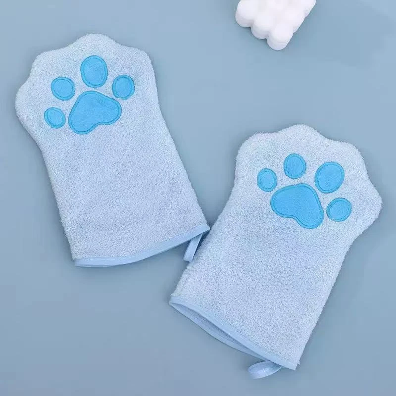 宠物毛巾狗狗速干手套毛巾 猫咪擦洗吸水毛巾 宠物用品