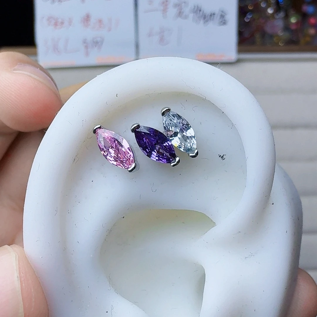 锆石钛钢合金三色马眼锆