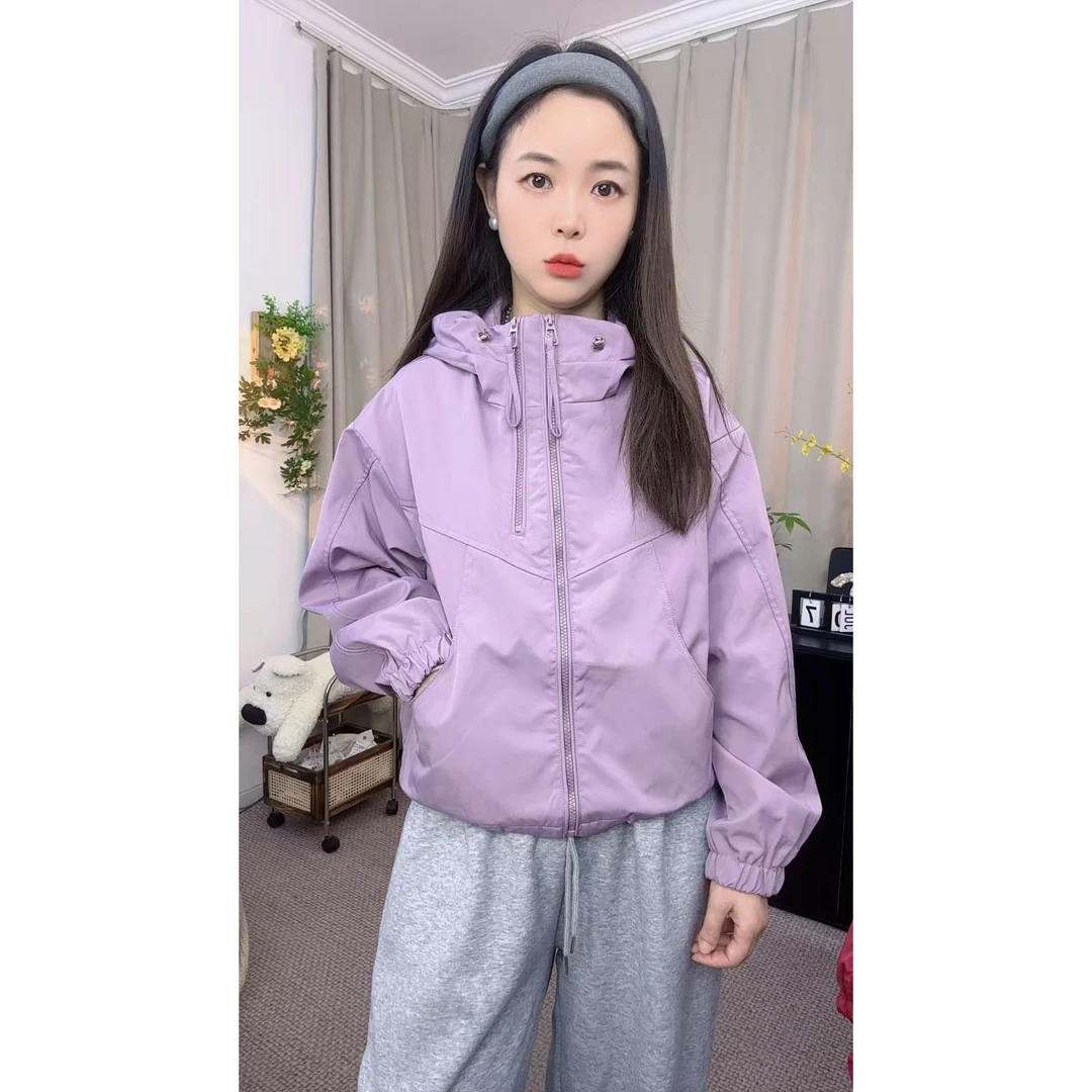 时尚宽松秋季冲锋衣2025新款百搭上衣常规款外套长袖女
