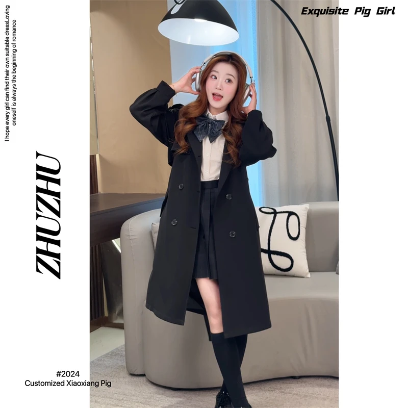 风衣外套女款新款小个子时尚韩版气质大衣秋8588