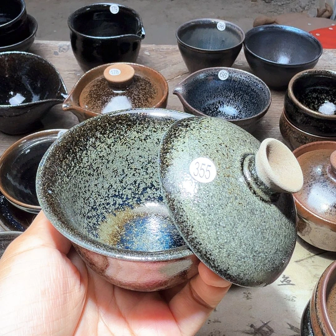 茶盏义兴龙窑建盏355微瑕