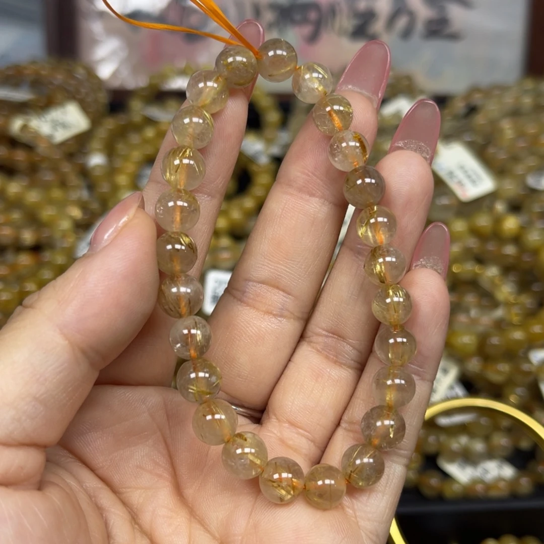 发晶手链未镶嵌金发晶7.8