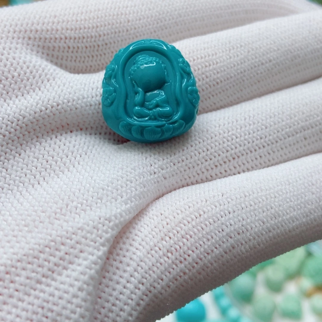 抖***抖未镶嵌绿松石无相佛