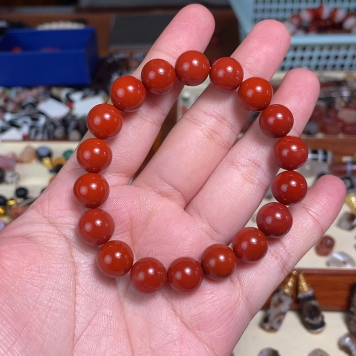 南红玛瑙未镶嵌颈饰12卡10