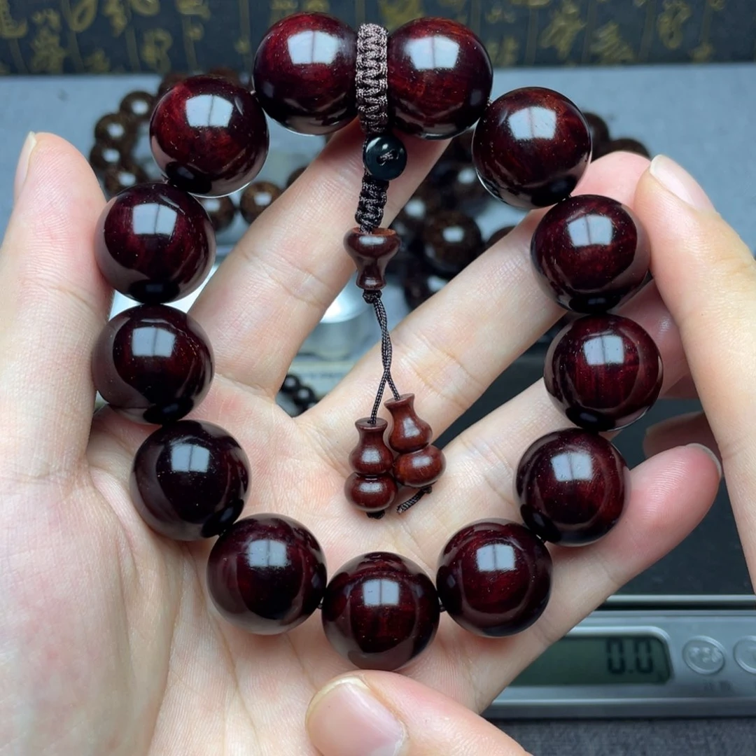 檀香紫檀（小叶紫檀）1.8 13颗 高油密水波纹