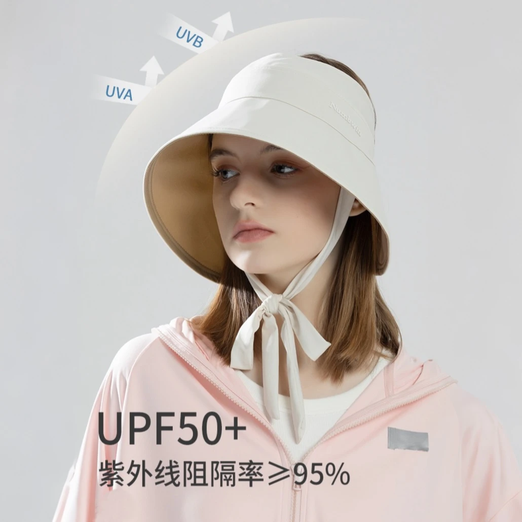 JJ Melody【飘带空顶】KD5027双面带风吹不掉UPF50+防紫外线空顶帽B