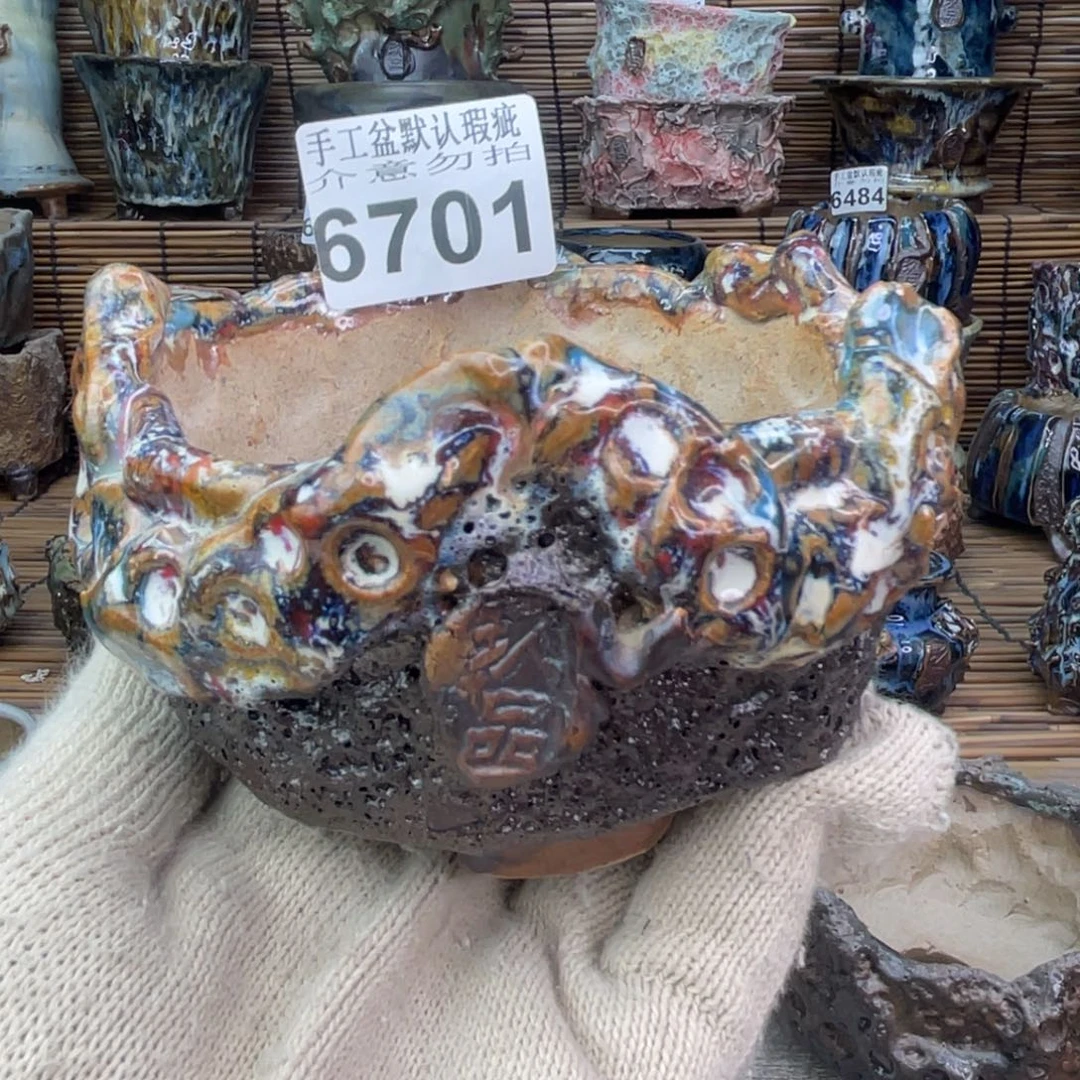 手工花盆默认瑕疵完美者勿拍