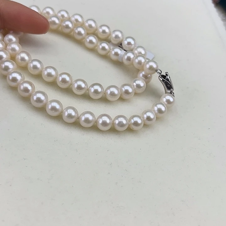 淡水珍珠银S925镶嵌颈饰➕8高品极光炫彩
