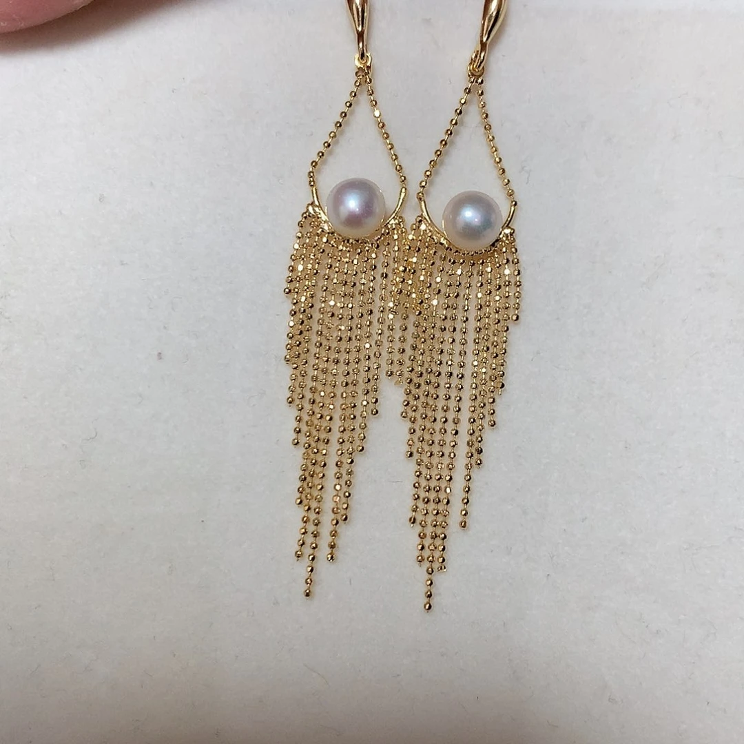 淡水珍珠耳饰合金
