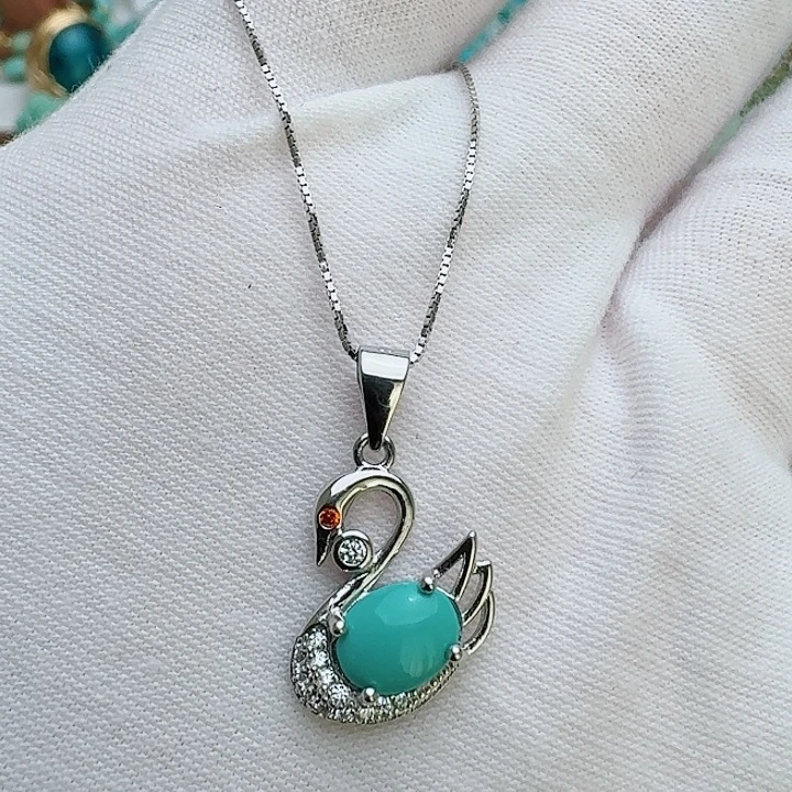 银S925镶嵌绿松石珠宝奇石