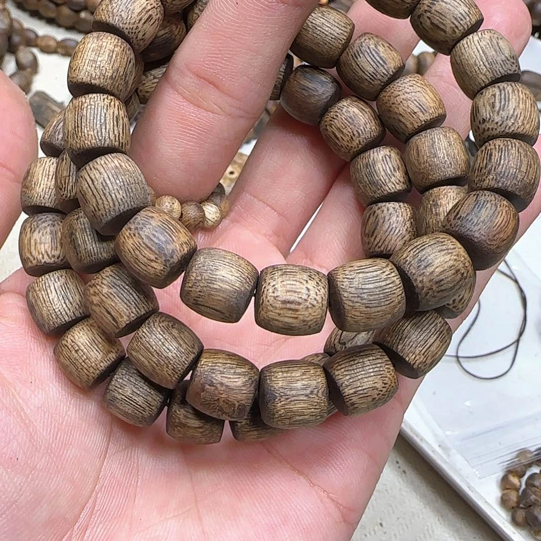 沉香沉香碎屑奇楠沉香鼓珠单圈1.0-7g多样性发一条