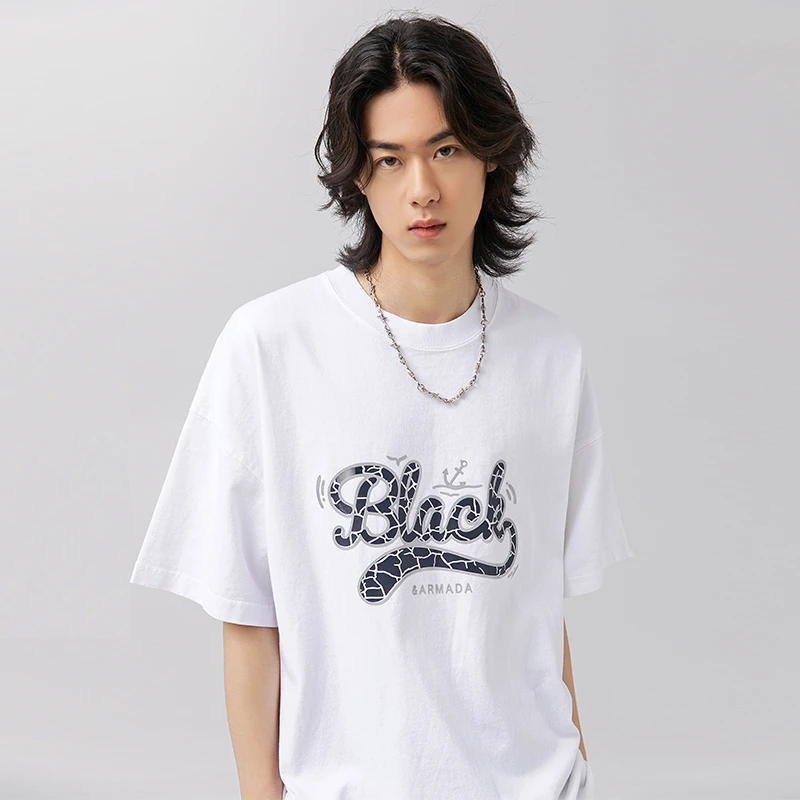 夏季新款重磅360g纯棉短袖T恤男士宽松休闲情侣体恤衫男装