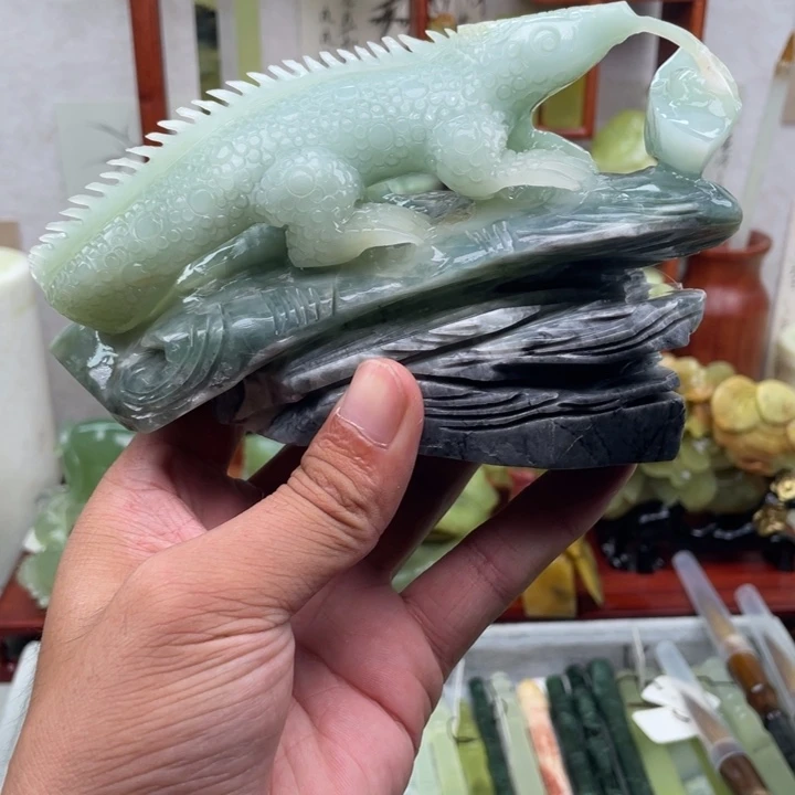 岫玉未镶嵌四大名玉手把