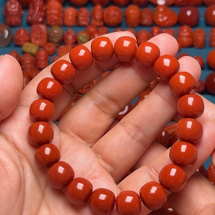 未镶嵌配饰南红玛瑙老型手串11.3mm