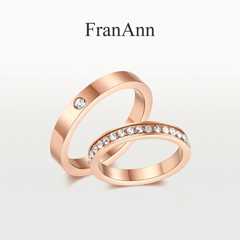 合金戒指 【满天星&单钻】戒指男女情侣对戒结婚18K玫瑰金礼物