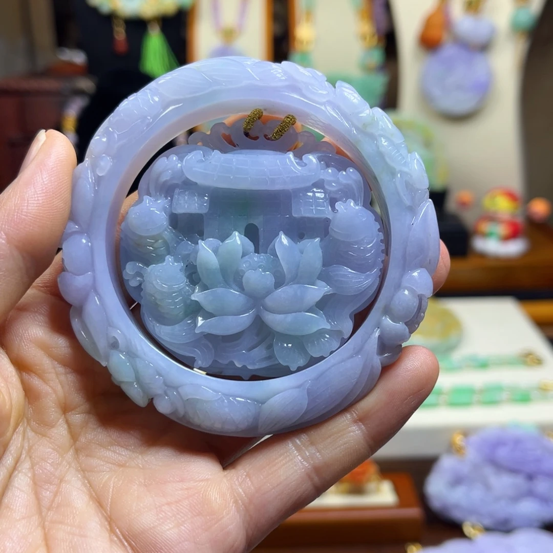 翡翠未镶嵌颈饰天然翡翠手镯55.5