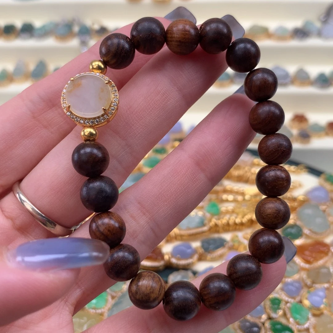 翡翠银S925镶嵌颈饰