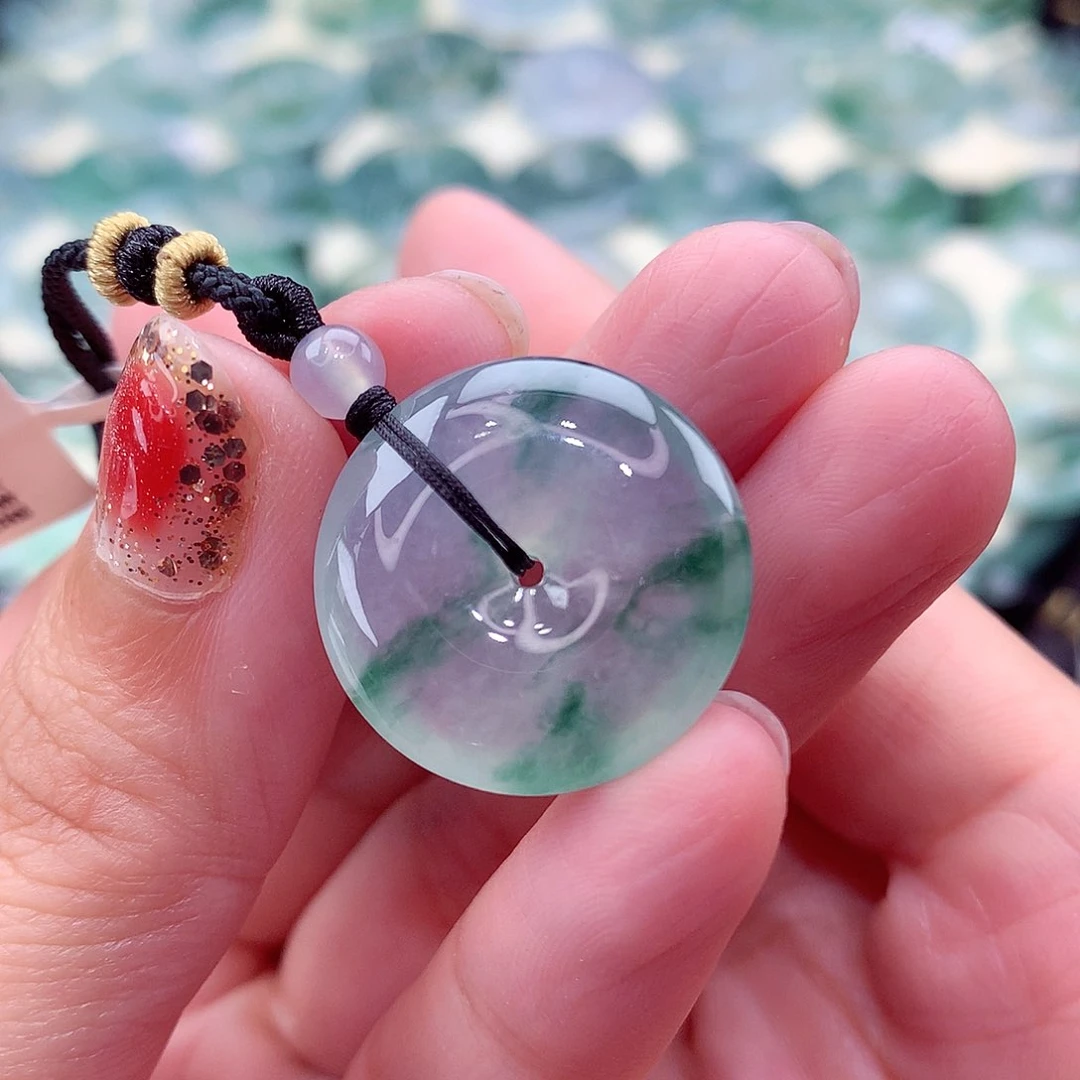 翡翠未镶嵌颈饰编号69-尺寸21/6