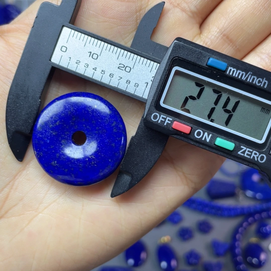 青金石未镶嵌27mm平安扣配饰