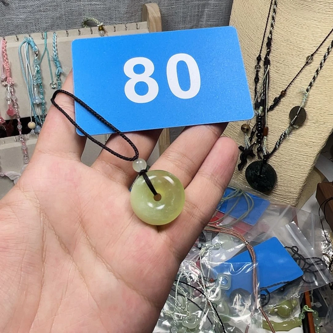 蛇纹石玉合金颈饰