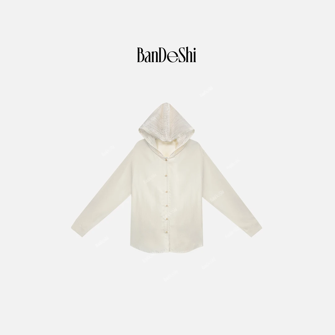 【C1657】班德施-设计师潮流手工连帽衬衣时尚百搭春夏XF