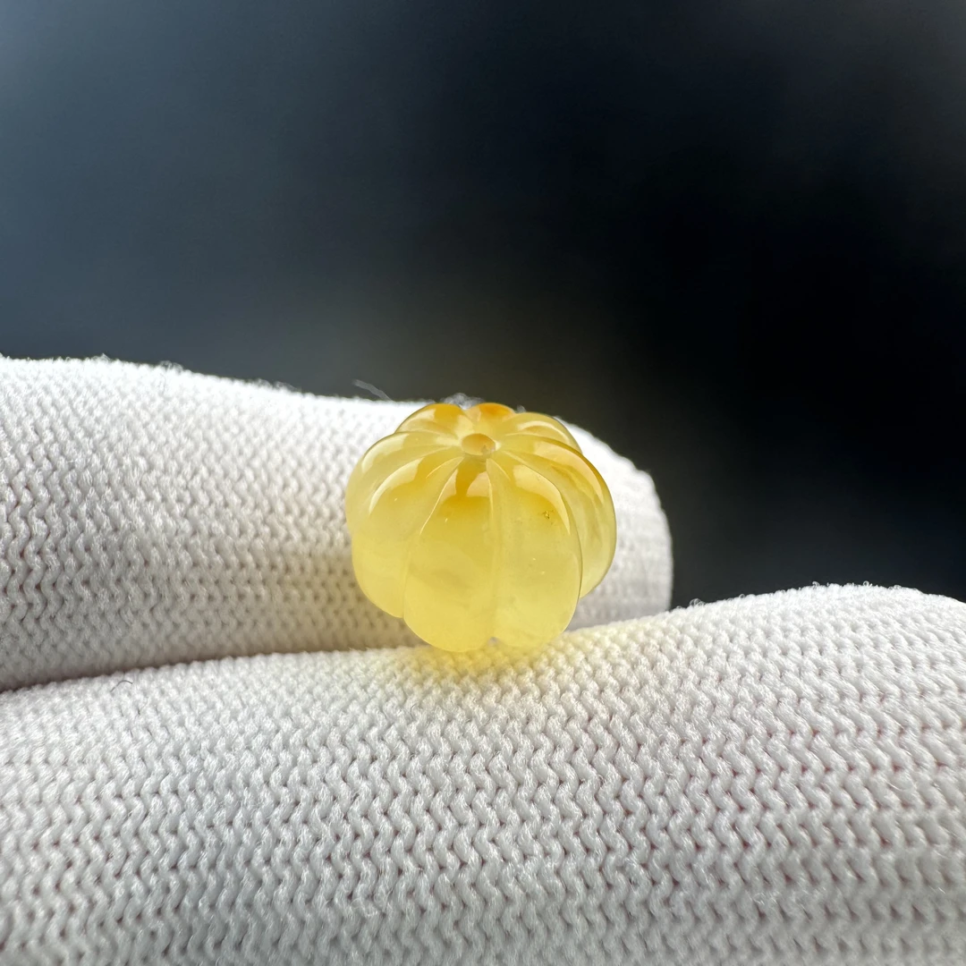 M5448天然蜜蜡 南瓜珠 13*20mm支持复检