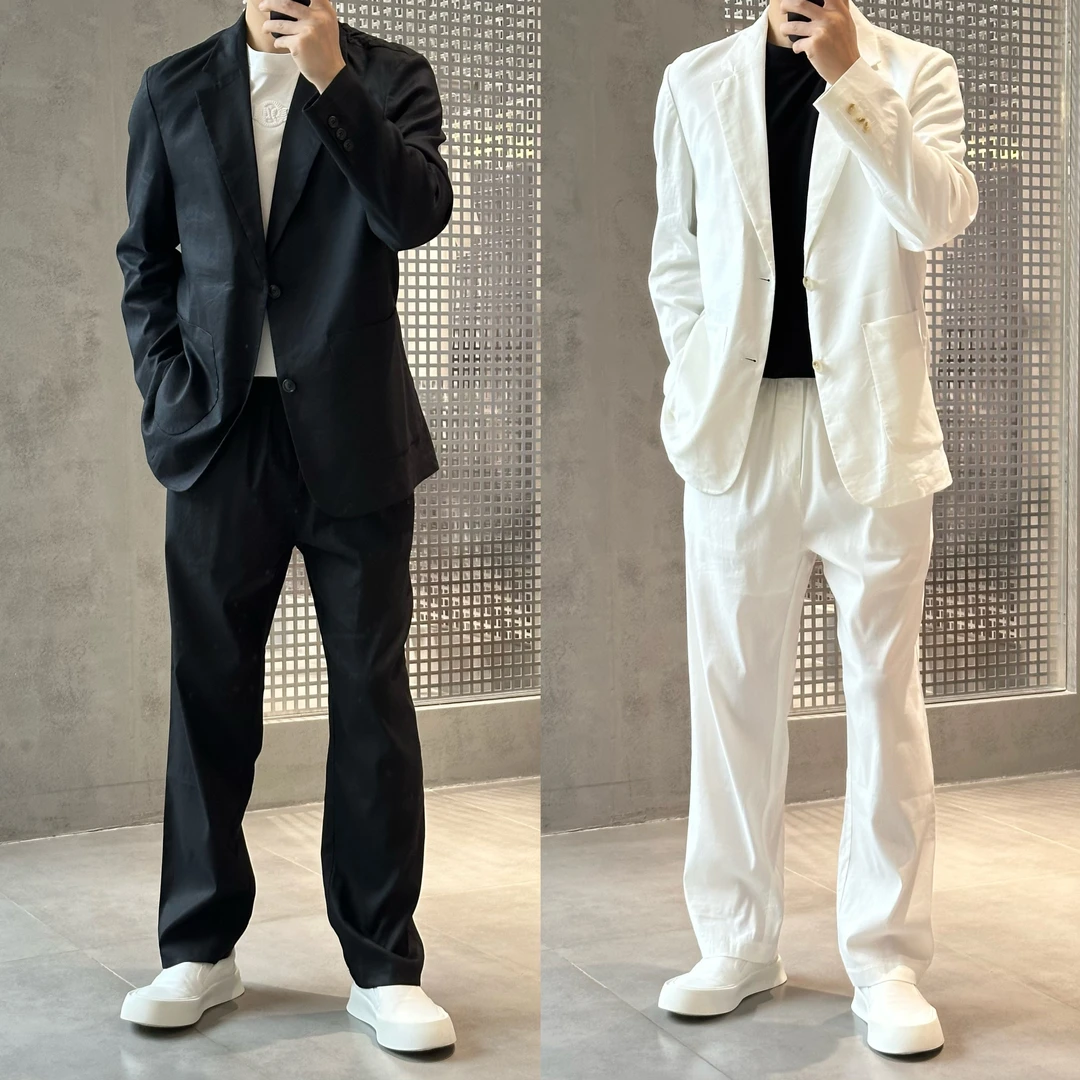 BLANDOO “福利款” 男士时尚百搭老钱风休闲西服套装3369