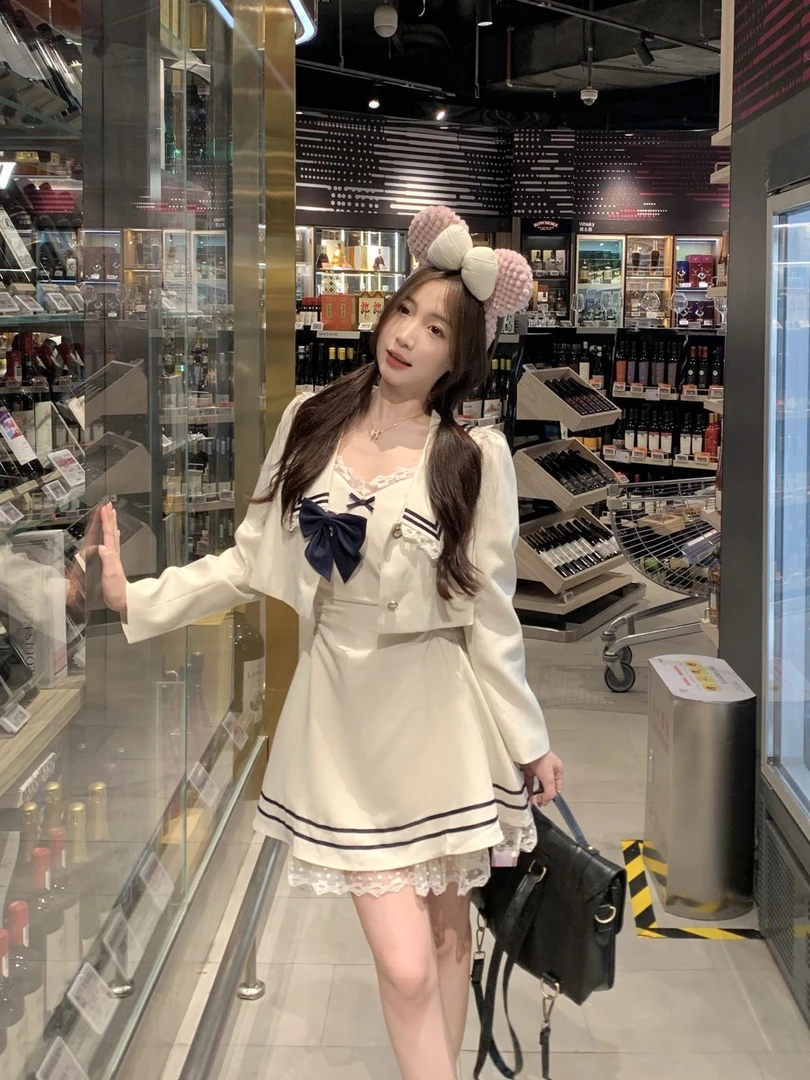 大码胖MM小香风两件套学院风显瘦高腰衬衫百褶裙气质洋气秋季上衣