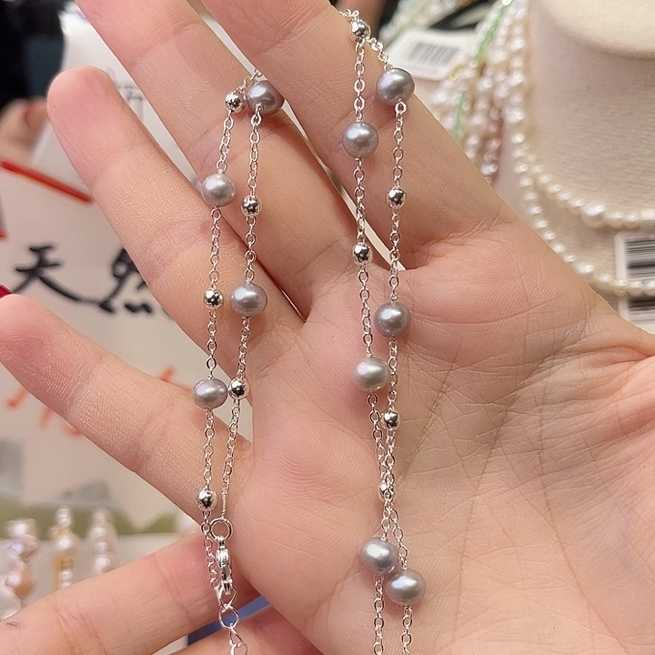 淡水珍珠合金颈饰