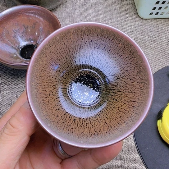 茶盏加*哥龙窑柴烧斗笠金兔豪8.1口径