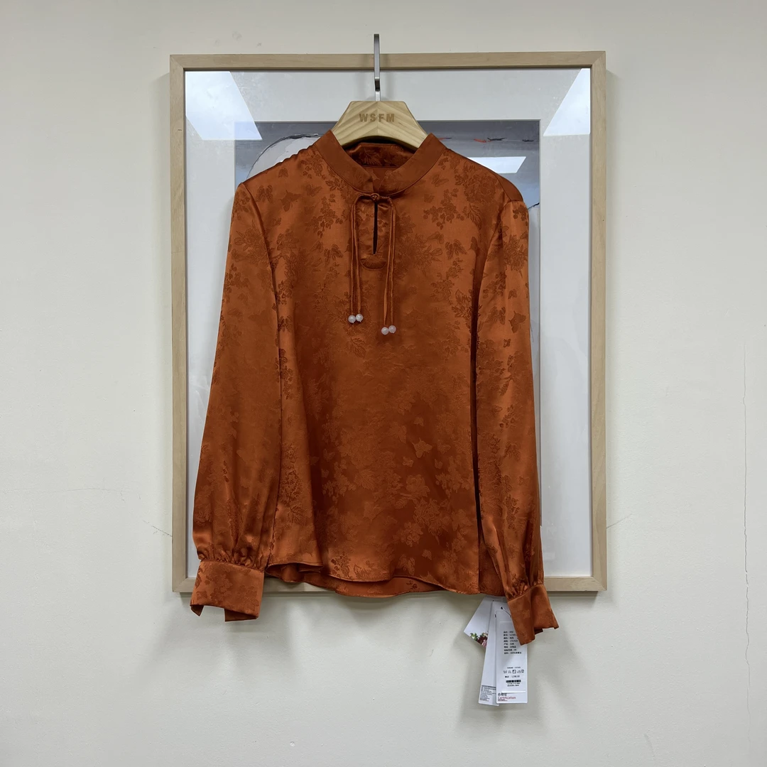 五色风马衬衫SJ25B1276气质衬衣时尚复古女士新中式春季国风百搭