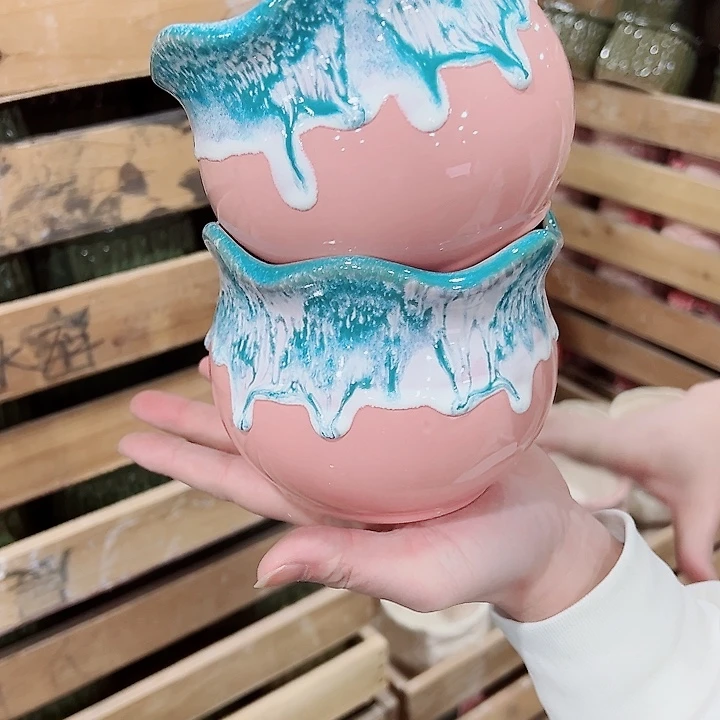 有孔，凑单福利满10元发货陶瓷多肉花盆！