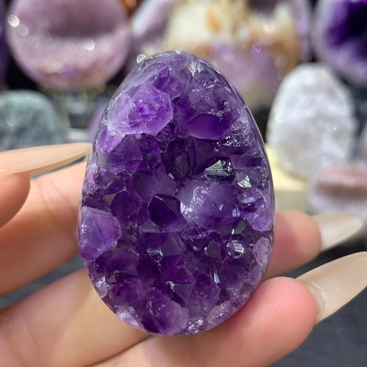 紫晶珠宝半成品未镶嵌19号龙蛋不退