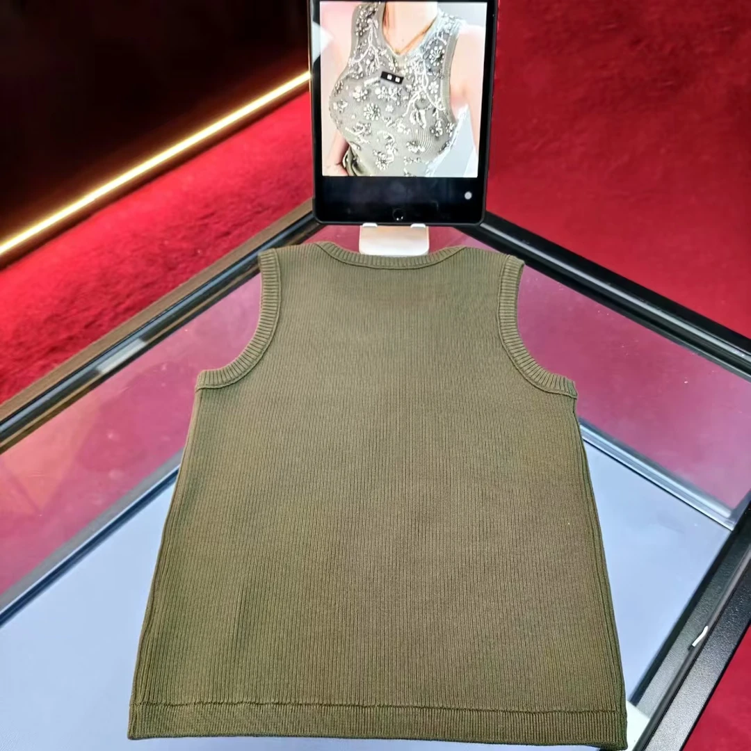 G704新款通勤气质背心休闲时尚百搭女士复古编织重工