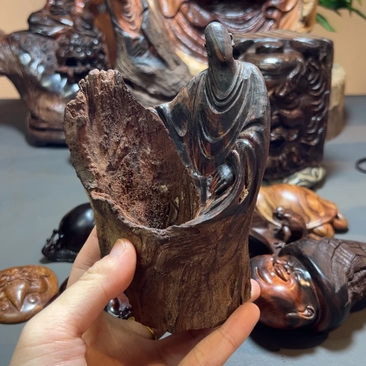 s***h木大红酸枝无相佛摆件