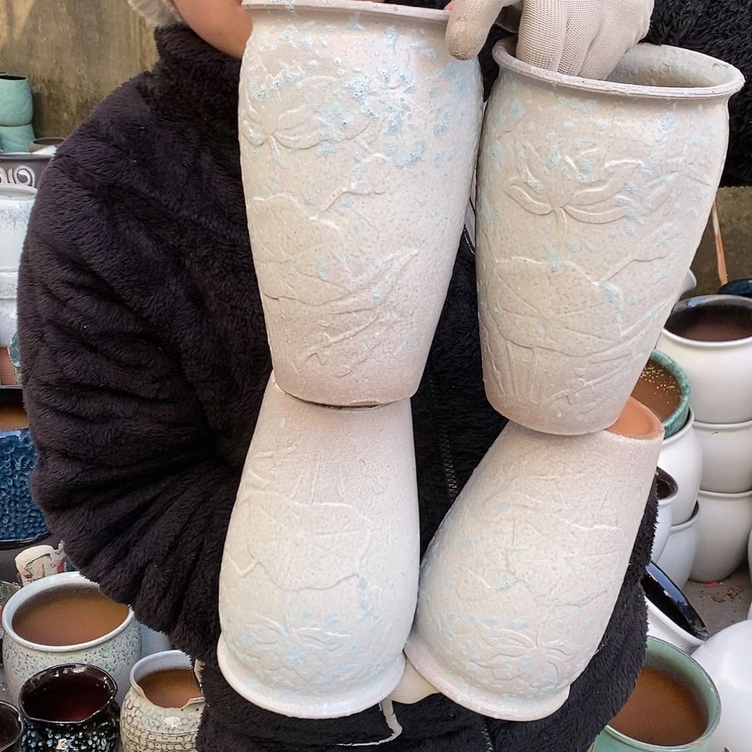 紫砂花盆正品口12高20