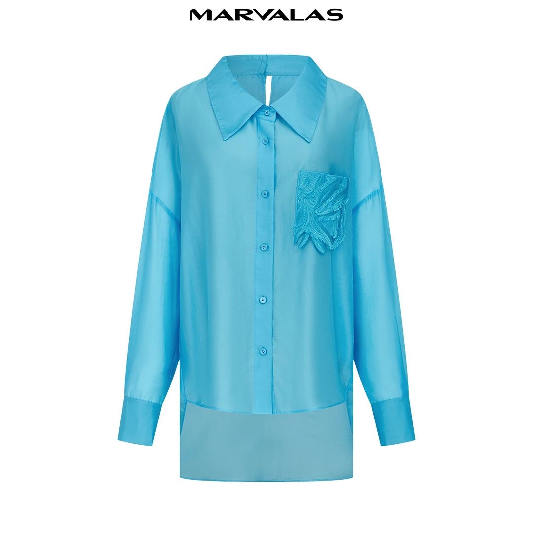 莱赛尔轻奢经典时尚女设计款纯色长袖衬衫M311311947