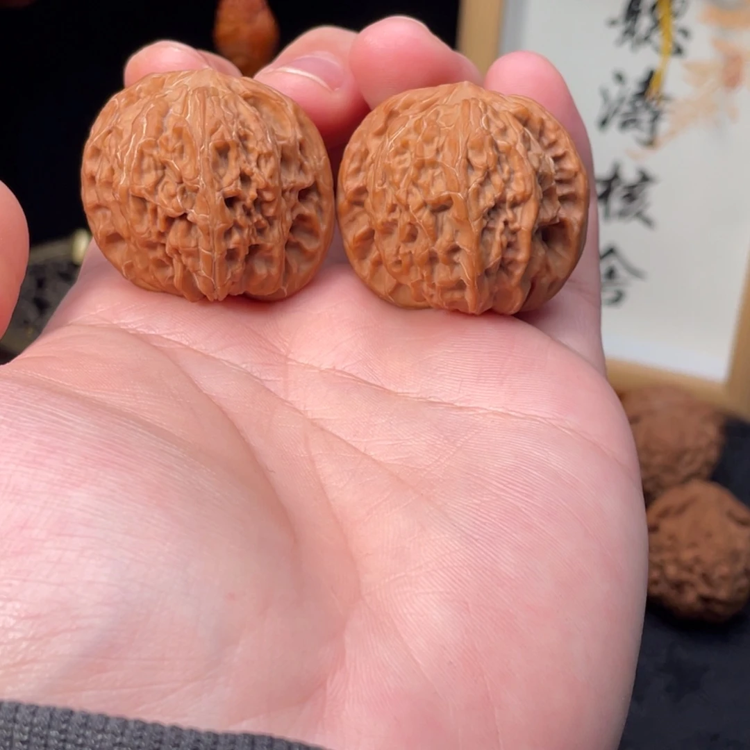 文玩核桃把件39磨盘