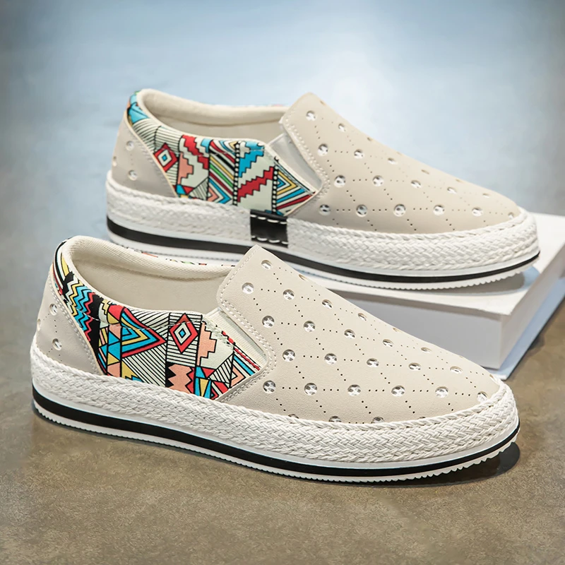 【设计师款】2025年春季新款男鞋透气低帮鞋软面舒适懒人一脚蹬布鞋