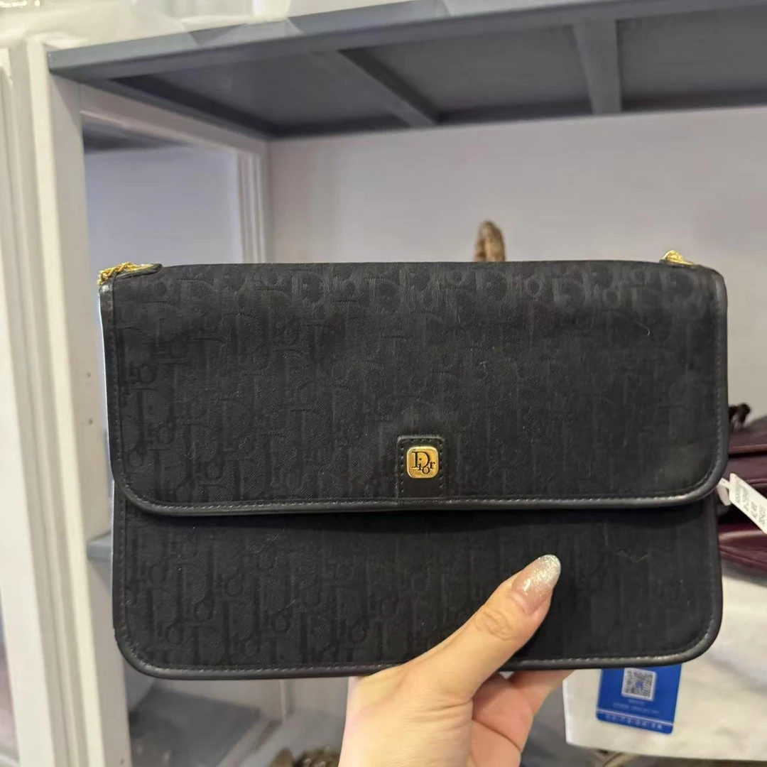 95新 DIOR/迪奥 迪奥黑色翻盖包11009/二奢包包
