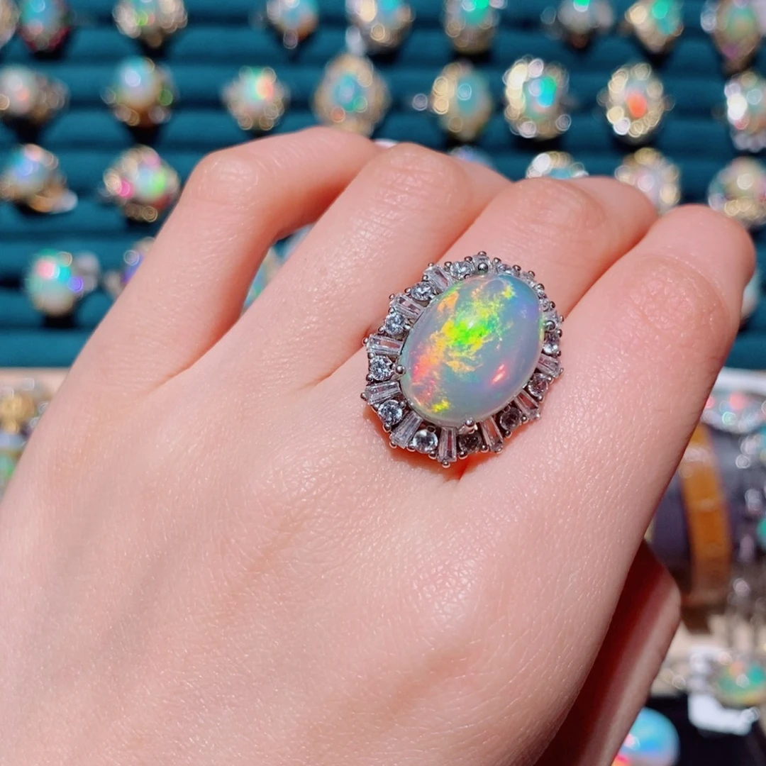 欧泊欧泊戒指银S925镶嵌